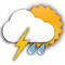 Céu limpo com tempestade eléctricas